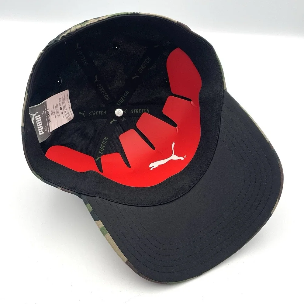Puma Mens Baseball Cap Camo Stretch Fit Small S/M Structured‎ Fit New NWOT